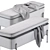 Elegant Gray Boleyn Bench 3D model small image 6