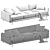 Modern Designer Nick Scali Sofa 3D model small image 4