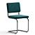 Retro Velvet Metal Chair Set 3D model small image 5