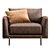 Modern Designer Shannon Armchair 3D model small image 2