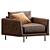 Modern Designer Shannon Armchair 3D model small image 4