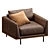 Modern Designer Shannon Armchair 3D model small image 5