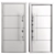 Creo_311 Aluminum Entry Door 3D model small image 4