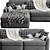 Horm Ellington Chaise: Modern Modular Elegance 3D model small image 3