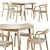 Nordic Style Dining Set 3D model small image 1