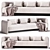 Modern Kasba Sofa Design 3D model small image 3