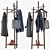 Wooden Standalone Coat Rack Model 3D model small image 1