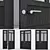 Sleek Aluminium Door Model 184 3D model small image 3