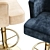 Elegant Millimeter Bar Chair Beth 3D model small image 4