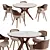 Tango Marble Dining Set Jody 3D model small image 1