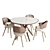 Tango Marble Dining Set Jody 3D model small image 8