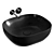  Sleek VitrA Matt Black Washbasin 3D model small image 1