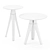Luna Modern Side Table Set 3D model small image 2