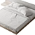 Modern Bed with High Quality dimensions 3D model small image 4