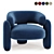 Elegant Embrace Armchair Collection 3D model small image 4