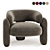 Elegant Embrace Armchair Collection 3D model small image 5