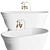 AURORA WHITE Soaking Tub 3D model small image 1