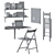 Compact Balcony Home Office Setup 3D model small image 4