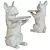 Kare Design Bully Butler Figurine 3D model small image 2