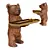 Elegant Bear Butler Figurine 3D model small image 1