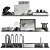Modern Decor Set with Sculpture 3D model small image 1