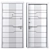 Deluxe QDoors Metal Entrance Door 3D model small image 4