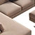 Elegant Leather Sofa with Charm 3D model small image 3