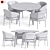 Modern Linda Chair Abrey Table 3D model small image 7