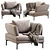 Modern Italian Design Armchair, Bonaldo 3D model small image 1