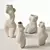 Plaster Female Body Vase Set 3D model small image 2