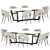 Elegant Modern Dining Set 3D model small image 3