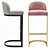 RH 1960S Rome Velvet Bar Stool 3D model small image 3
