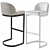 RH 1960S Rome Velvet Bar Stool 3D model small image 4