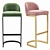 RH 1960S Rome Velvet Bar Stool 3D model small image 5