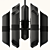 Elegant Art Deco Chandelier Design 3D model small image 2