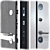 Elegant Della Metal Entry Door 3D model small image 2