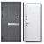 Elegant Della Metal Entry Door 3D model small image 3