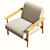 Bolia Visti Armchair, Scandinavian Elegance 3D model small image 5