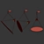 Sleek Glass Pendant Light Fixture 3D model small image 4