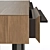 Walnut Canaletto Console, Metal Legs 3D model small image 4