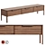 Modern Oak Media Console LOUNGE 3D model small image 1