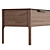Modern Oak Media Console LOUNGE 3D model small image 4