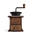 Antique Hand Crank Coffee Grinder 3D model small image 3