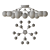 Globe-Style LED Ceiling Chandelier 3D model small image 3