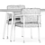Modern Elegance Set: Borea Chair & Ellisse Table 3D model small image 5