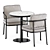 Modern Elegance Duo: Borea Chair & Briscola Table 3D model small image 3