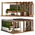 Outdoor Pergola Living Space 3D model small image 1