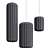 Japanese Textile Pendant Lamp Series 3D model small image 3