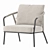 Modern Outdoor Mesh Armchair 3D model small image 1