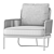 Nora Garden Armchair in Size 80cm 3D model small image 3